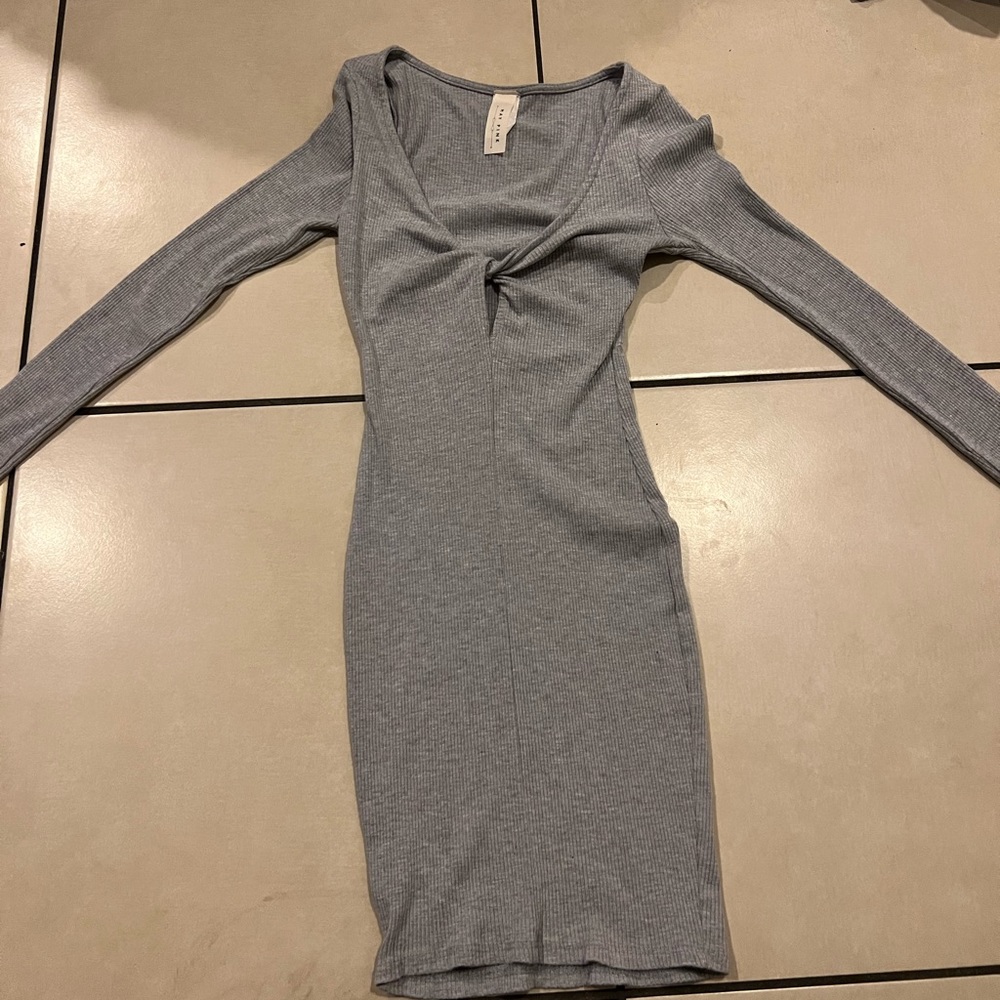 Grey long sleeve dress
